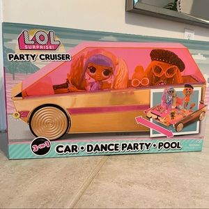 Lol surprise party cruiser doll car